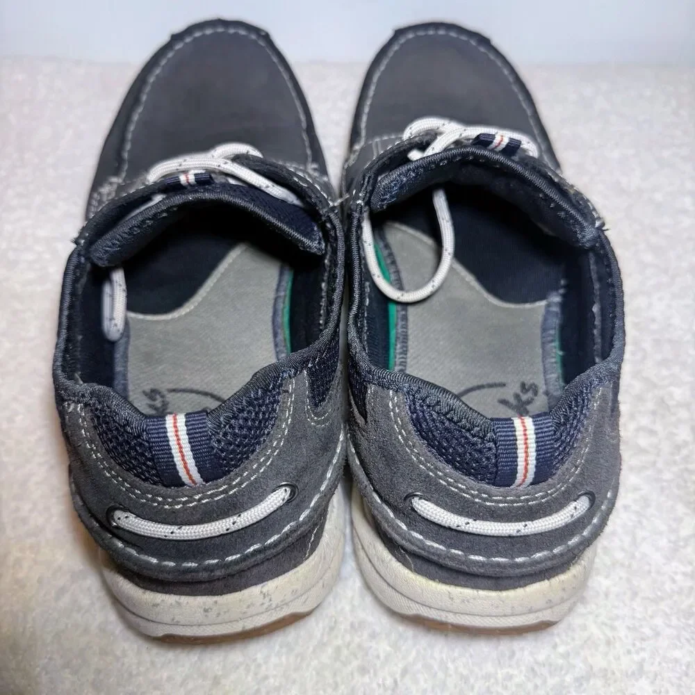 Clarks Gray Leather Casual Shoes Men's 11.5W